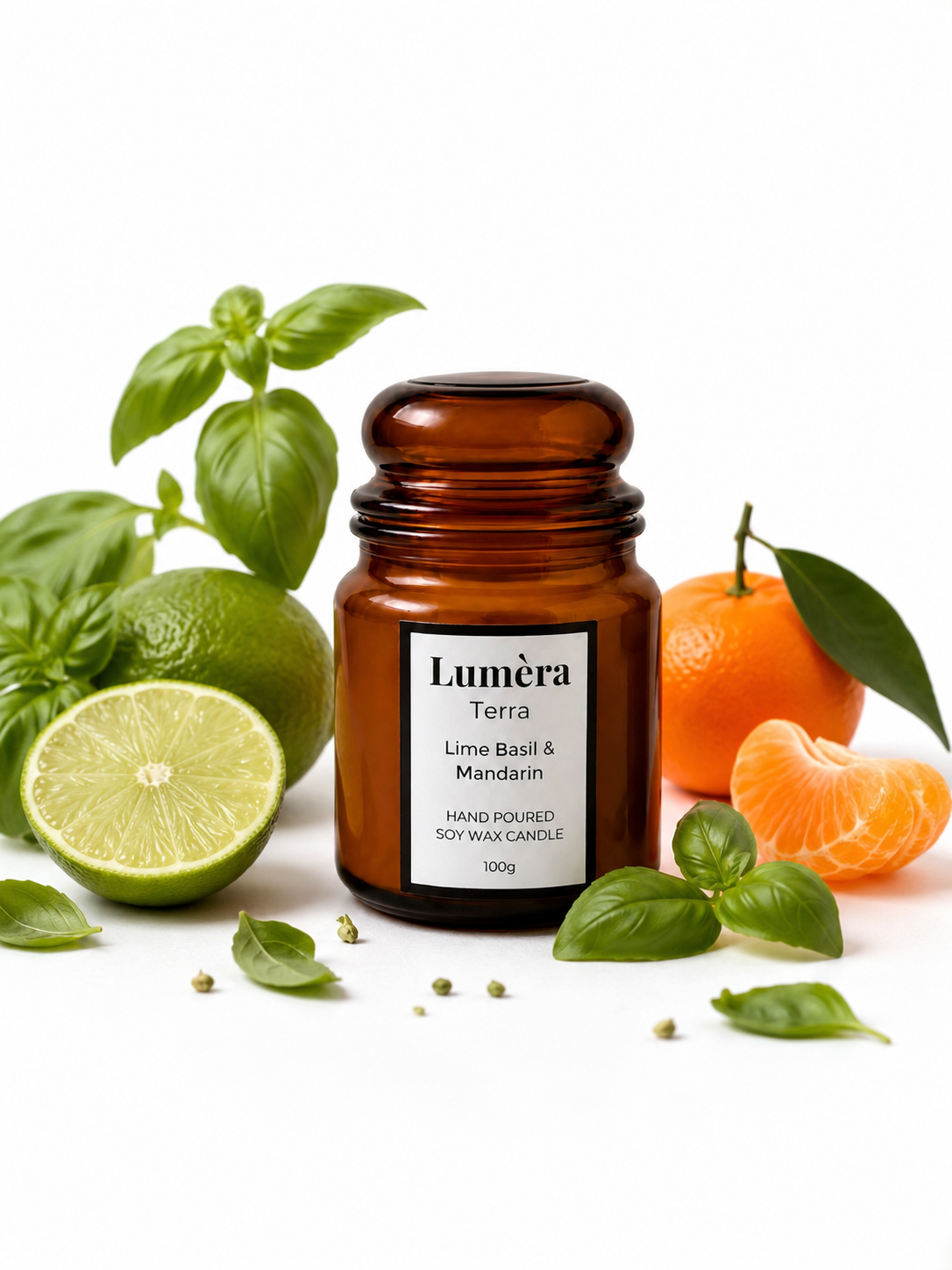 Terra Lime Basil & Mandarin Candle – 100g