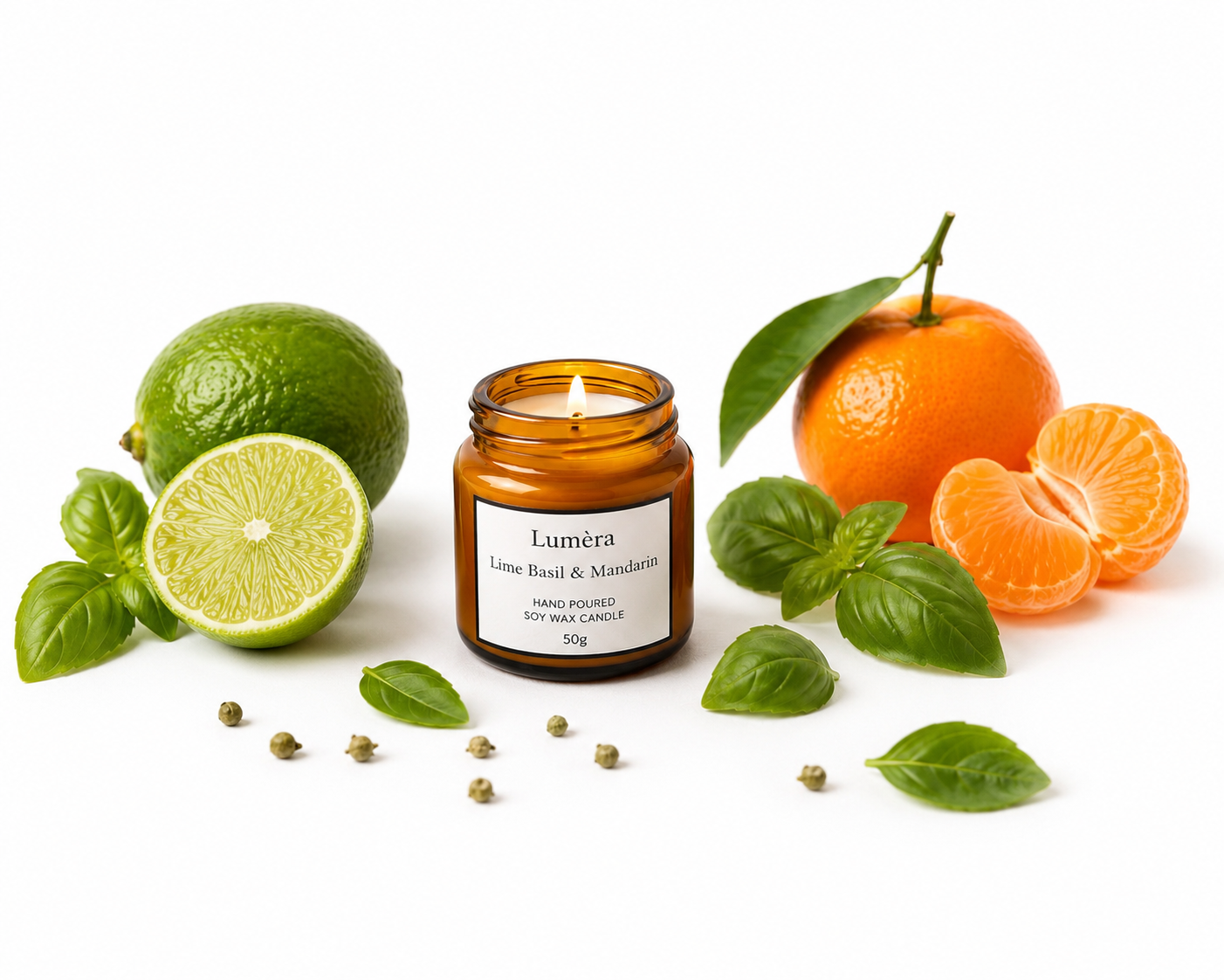 Terra Lime Basil & Mandarin Candle – 50g